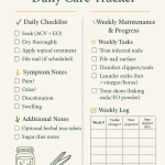 Preview of the printable nail care progress tracker