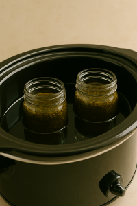 jars in slow cooker