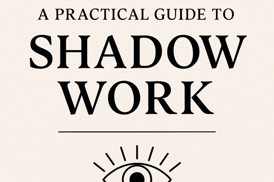Featured blog image with mystical parchment background, lavender accents, and text: What Is Shadow Work? A Beginner’s Guide for Witches and Seekers.