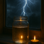 Guide to Magical Water Types: Meanings, Uses & How to Collect Each One 3 Jar of storm water collected during a lightning storm.